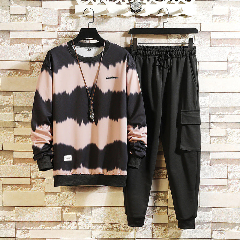 Fall New Trendy Men's Sweater Suit Loose Fashion
