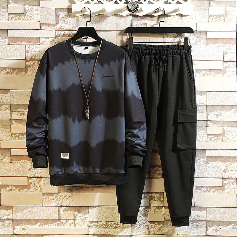 Fall New Trendy Men's Sweater Suit Loose Fashion